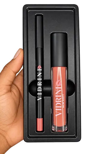 Coffret à Lèvres Mat Vidrine 2 en 1 Nude – Maquillage Lèvres Teinte Nude