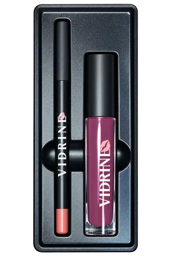 Coffret à Lèvres Mat Vidrine 2 en 1 Violet 2 – Maquillage Lèvres Fini Mat