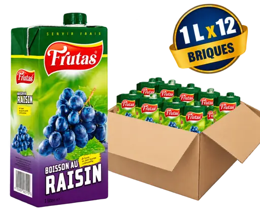 Jus de fruit Frutas Nectar de raisin - 1 L x 12 Briques