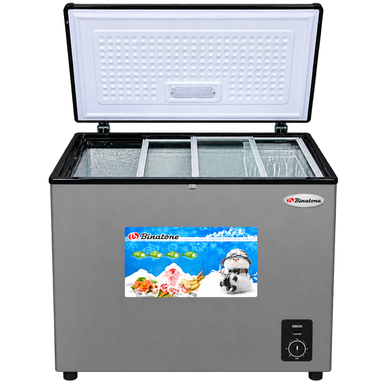 Congélateur Coffre - Binatone – CDF-230 - 205 Litres - Gris - 06 Mois de Garantie