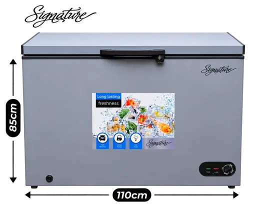 Congélateur coffre SIGNATURE SGA-CF-300 – 300 L – Disponible en noir et gris
