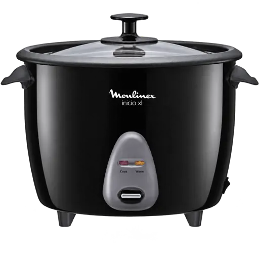Cuiseur à riz électrique Moulinex MK158811 Inicio XL –  1000 W – 2,8 L – Cuisson Vapeur – Noir – 06 mois de garantie