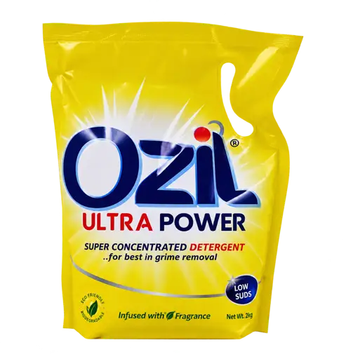 Détergent en Poudre - Ozil - Jaune - Format Économique - 900 g x 12 Sachets
