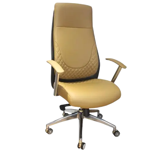 Chaise de bureau ergonomique  - FE-5003A – Couleur or -  design professionnel - Une matière de qualité pour plus de confort 