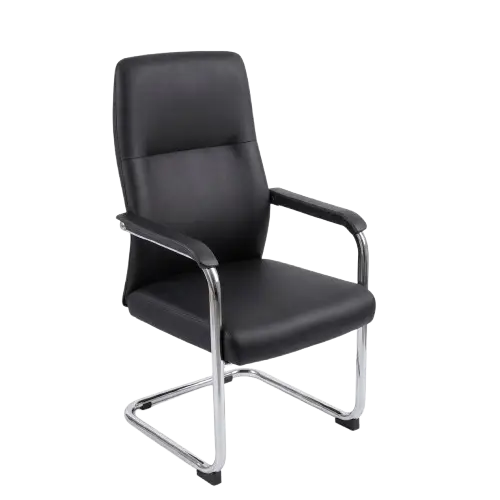 Fauteuil visiteur  ES2603096 - en similicuir noir