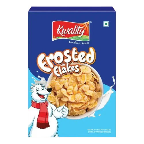 Céréales Frosted Flakes - Kwality – Pétales de Maïs Givrés au Sucre - 375G