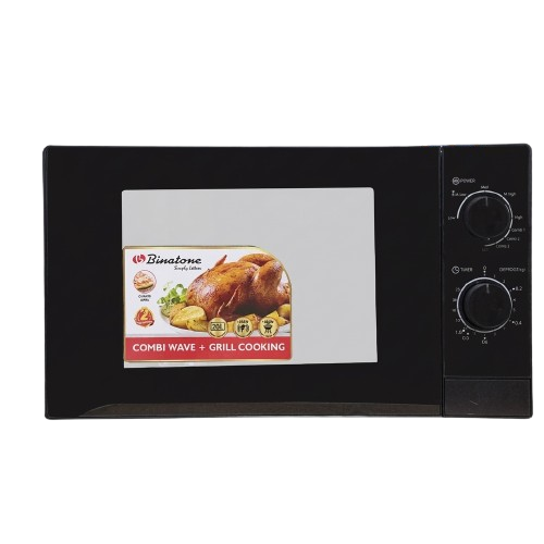 Micro-ondes avec grill - BINATONE - MWO-2017MG 20 litres - 700 Watts - Noir – Garantie 03 mois