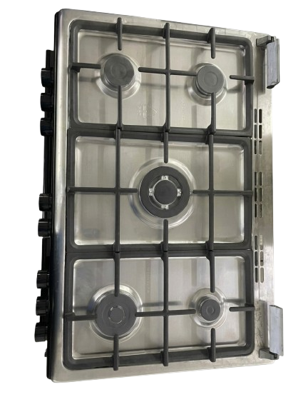 CUISINIÈRE À GAZ IN9502 RED – 05 Foyers – Four Intégré – Design Moderne Rouge – 06 Mois de Garantie