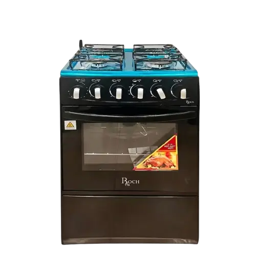 Cuisinière à gaz - ROCH - RGC-50G4-G(B) - 50 × 50 cm - 4 feux full option noir – Garantie 06 mois