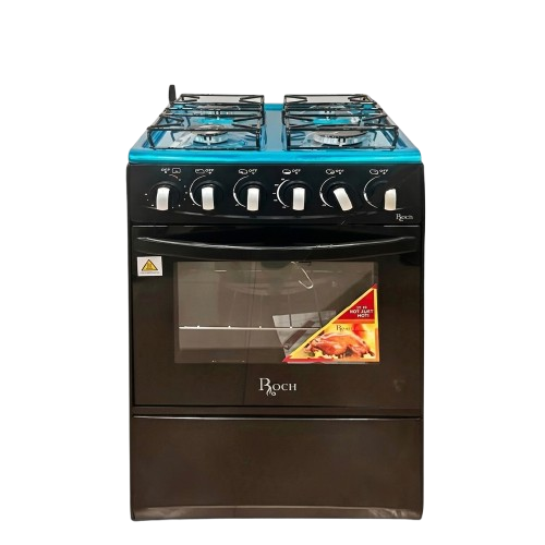 Cuisinière à gaz - ROCH - RGC-50G4-G(B) - 50 × 50 cm - 4 feux full option noir – Garantie 06 mois