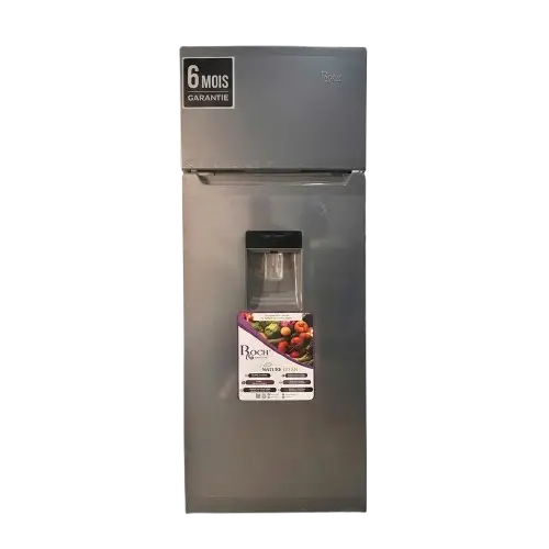 Réfrigérateur double battant - ROCH - RFR‑265DTWD – 210 litres avec distributeur d'eau – Classe climatique SN/N/ST/T – Gaz écologique R600a – Garantie 6 mois 