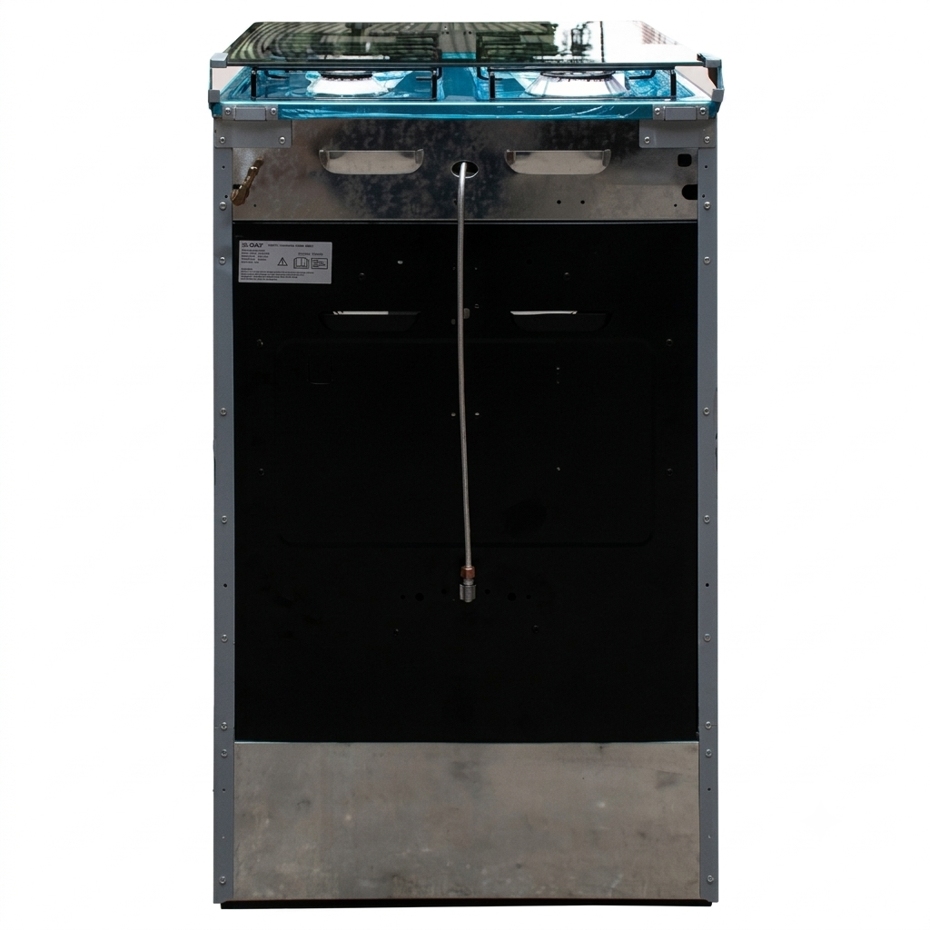 Cuisinière à Gaz - INNOVA - IN5017 - 50 × 50 cm – 4 Feux avec Four Intégré – Allumage Automatique – Finition Inox – Garantie 06 Mois