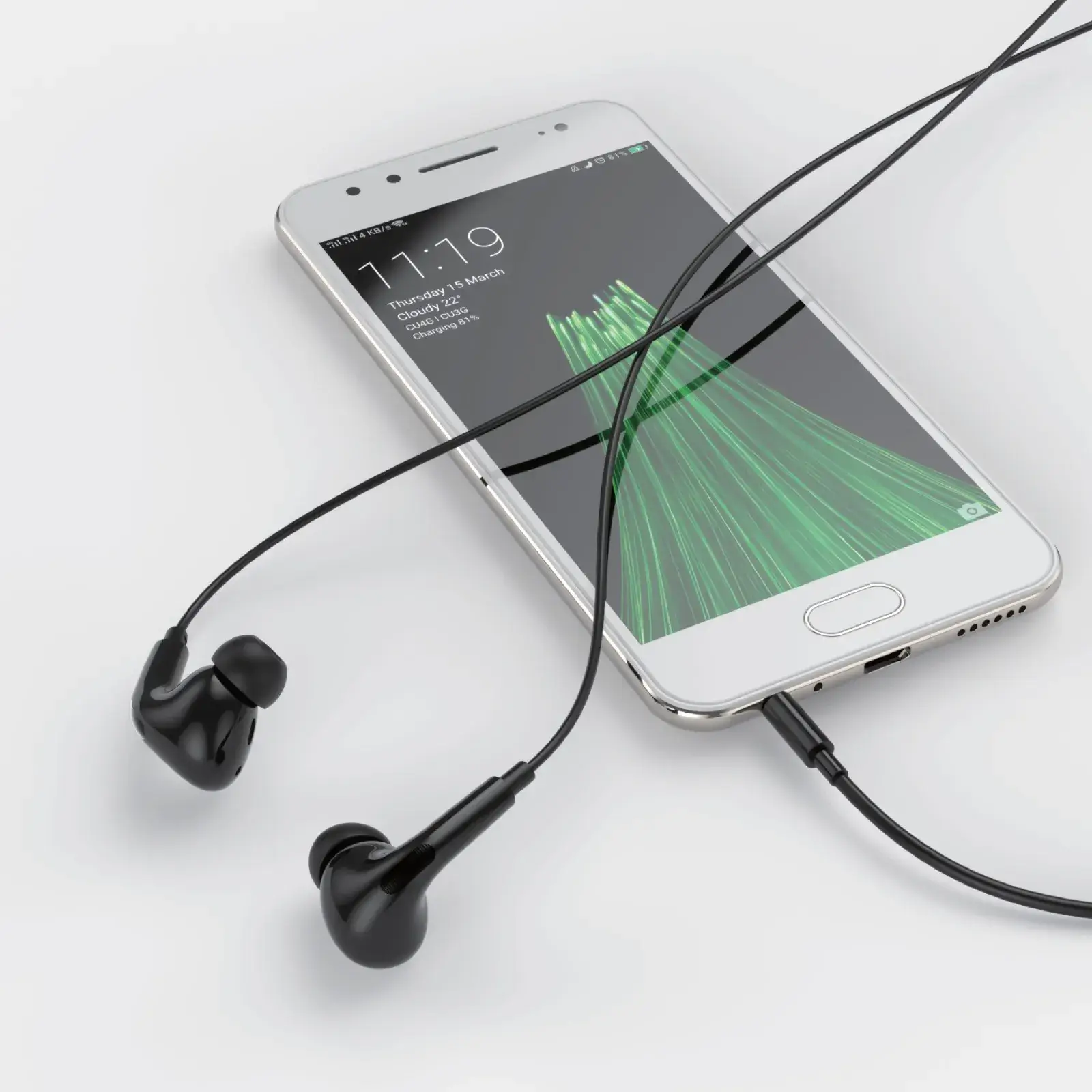 Écouteurs Filaire -Green  Lion  - GL STEREO PRO –  Stéréo Avec Microphone – Jack 3.5 mm – Noir - 03 Mois de Garantie 