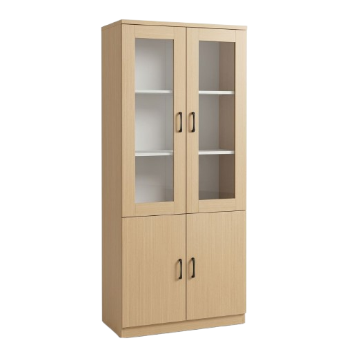 Armoire de remplissage en bois 4 battants -  HB2510045 - meuble de rangement pratique et fonctionnel pour maison et bureau - structure en bois 