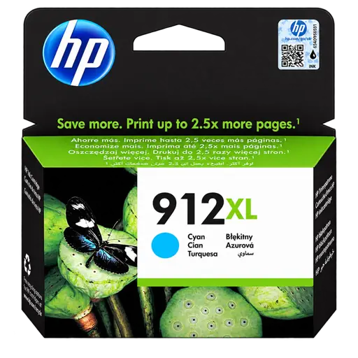 Cartouche d’encre  HP - 912XL Cyan - originale haute capacité   – Garantie 06 Mois