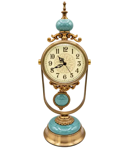 Horloge de bureau à balancier ES2603084 – Marbre et laiton