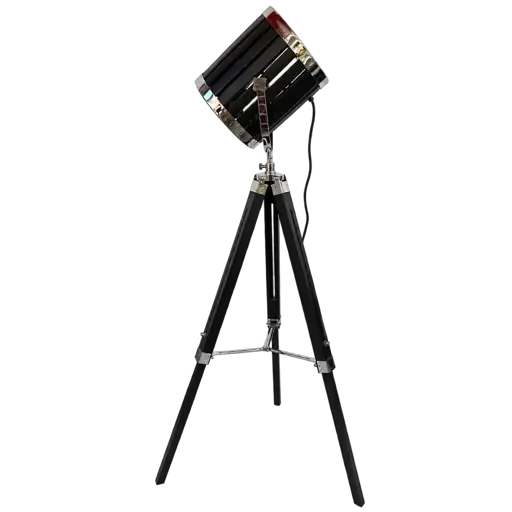 Lampadaire Trépied Moderne YD263028 Noir et Argent 155 cm