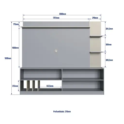 Meuble TV Moscato  DB-ES303.0002 -  avec rangement – 65 pouces