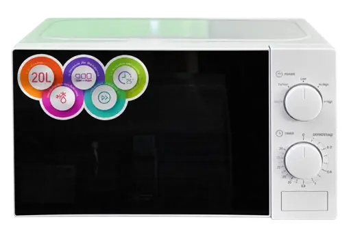 Four à micro-ondes Oscar OSC-720C2BU-S - 20 L – 700 W - Blanc - 06 mois de garantie