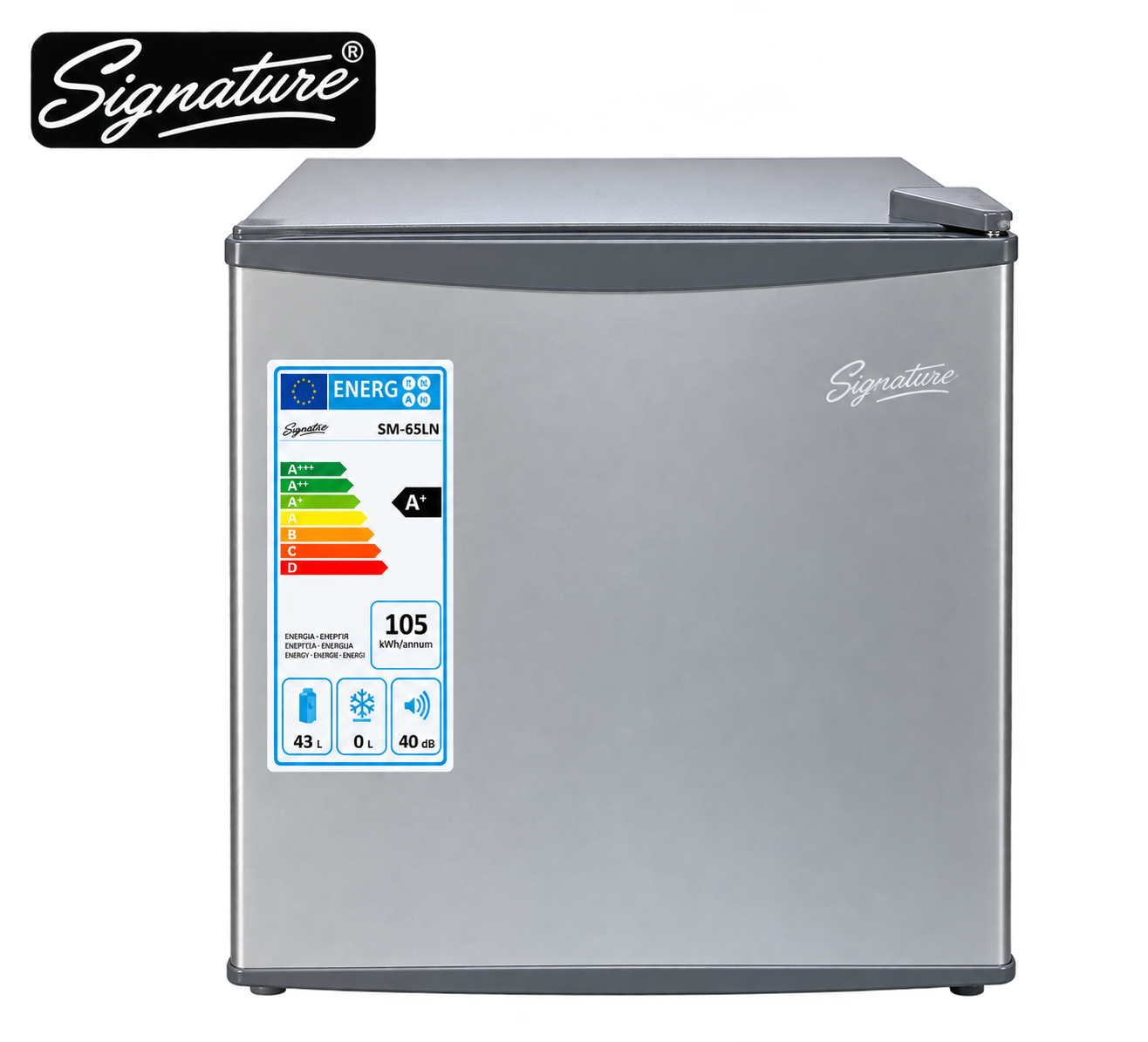 Mini réfrigérateur Signature SGM-RF-65LN – 43 L – A+ – Low Frost – Gris - 06 mois de garantie