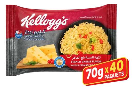 Nouilles Instantanées - Kellogg's - Saveur Fromage Français – 70G x 40 Paquets (Super Pack)