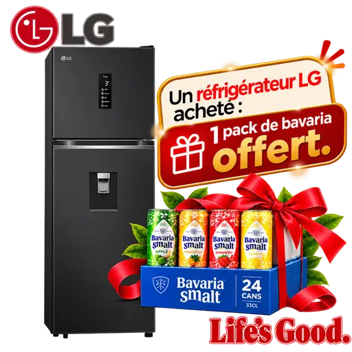 Réfrigérateur américain LG GN-F452 PFAQ + 1 pack de bavaria offert