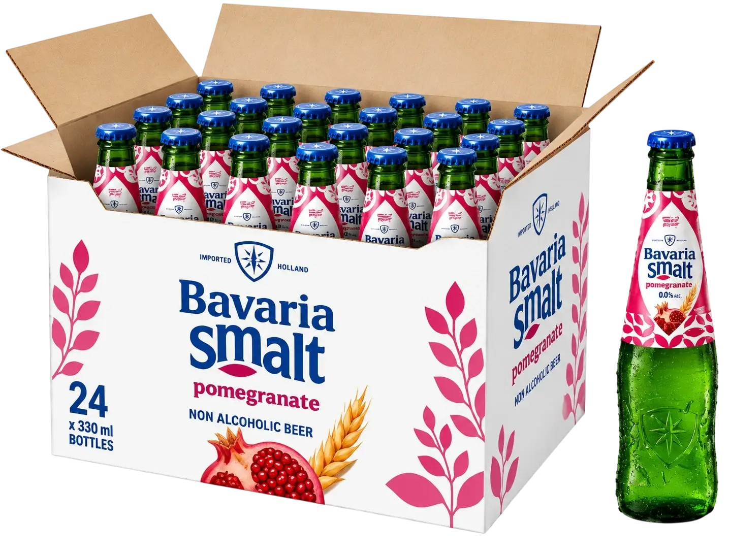 Pack 24 Bouteilles de Bavaria - Smalt – Grenade - 33 CL