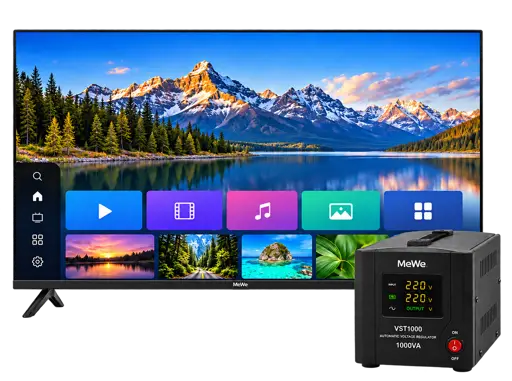 Pack MeWe Smart TV 50 pouces MW501STS + Régulateur 1000VA