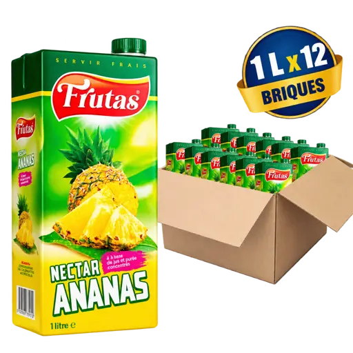 Jus de fruit Frutas nectar d'ananas - 1 L x 12 briques