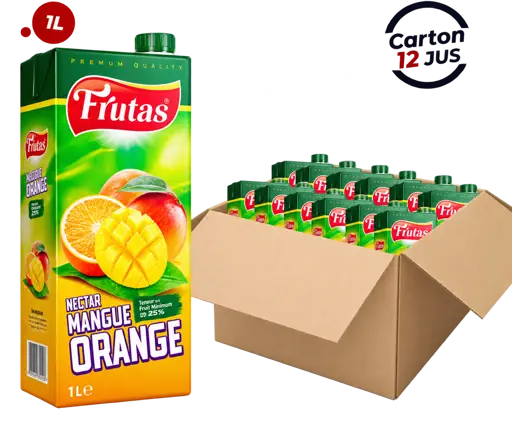 Jus de Fruit - Frutas - Mango-Orange - 1 L x 12 briques