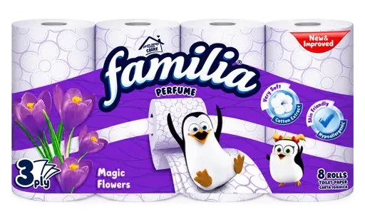 Papier Toilette - Familia - Fleur Magique - Lot de 8 Rouleaux