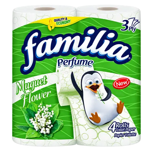 Papier toilette - Familia - Fleur de Muguet - Lot de 4 Rouleaux