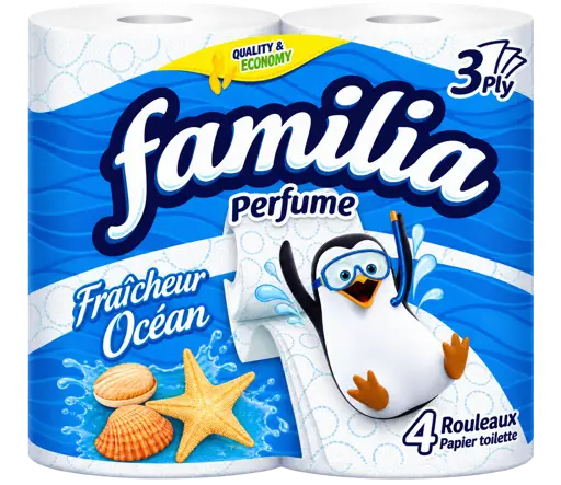 Papier toilette - Familia - Fraîcheur Océan –  Lot de 4 Rouleaux