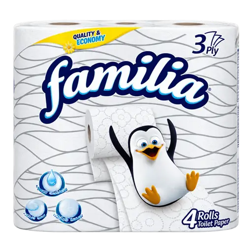 Papier toilette - Familia - Lot de 4 Rouleaux