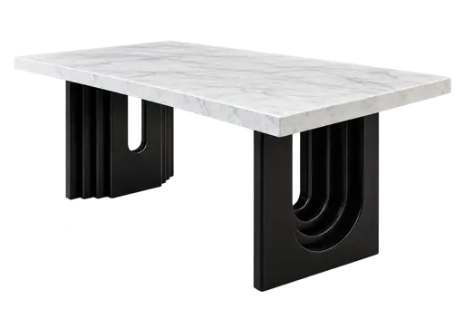 Plateau en marbre avec pieds  HB263068 en bois 160 × 90 cm – 116 kg