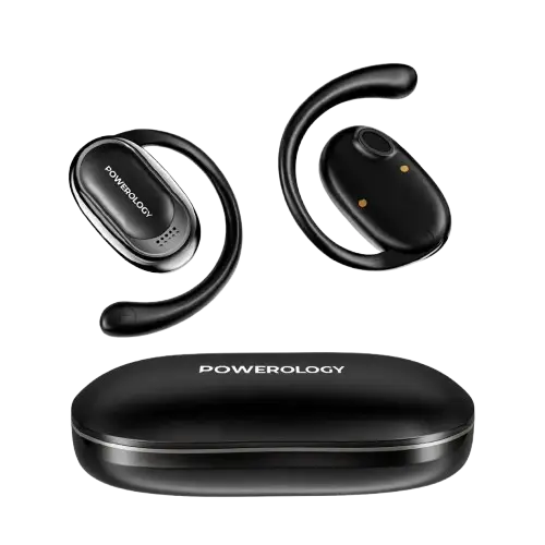 Écouteurs Sans Fil Bluetooth - Powerology  - OURA Open Ear   – Bluetooth 5.4 – Type-C – Garantie 03 Mois