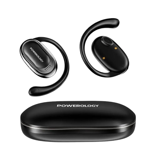 Écouteurs Sans Fil Bluetooth - Powerology  - OURA Open Ear   – Bluetooth 5.4 – Type-C – Garantie 03 Mois