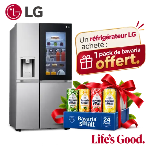 Réfrigérateur américain LG GC-X257CSEW + 1 pack de bavaria offert