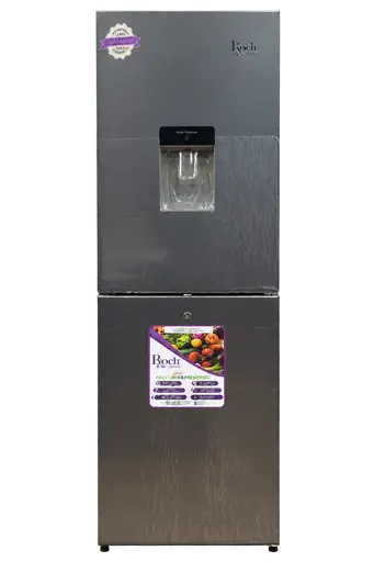 Réfrigérateur combiné Roch RFR-320DBWD-I – 254 L – Distributeur d’eau – Gris inox – 06 mois de garantie