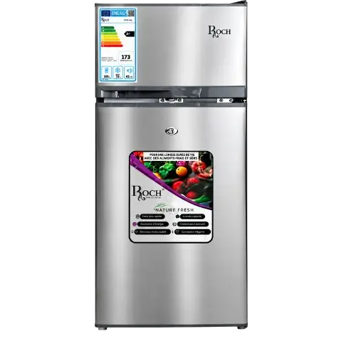 Réfrigérateur  Combiné - Roch - RFR-125DT-W (100 LTR) – Double Porte - 100 Litres - 06 Mois de Garantie