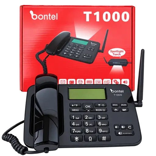 Téléphone Fixe GSM - Bontel - Wifi  Point d'accès - T1000  - Double SIM  - Batterie 6000 mAh - Garantie 13 mois