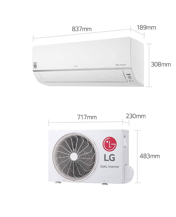 SPLIT INVERTER DUAL-LG -  VANE 1.5CV – CLIMATISEUR MURAL ÉCONOMIQUE ET PUISSANT – SQ-Q120A1SO - 06 Mois de Garantie 