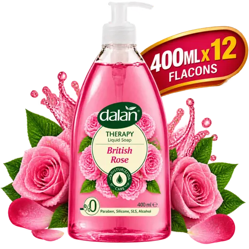 Gel de Douche - Dalan – Parfum Rose Britannique – Flacon 400 ml x 12