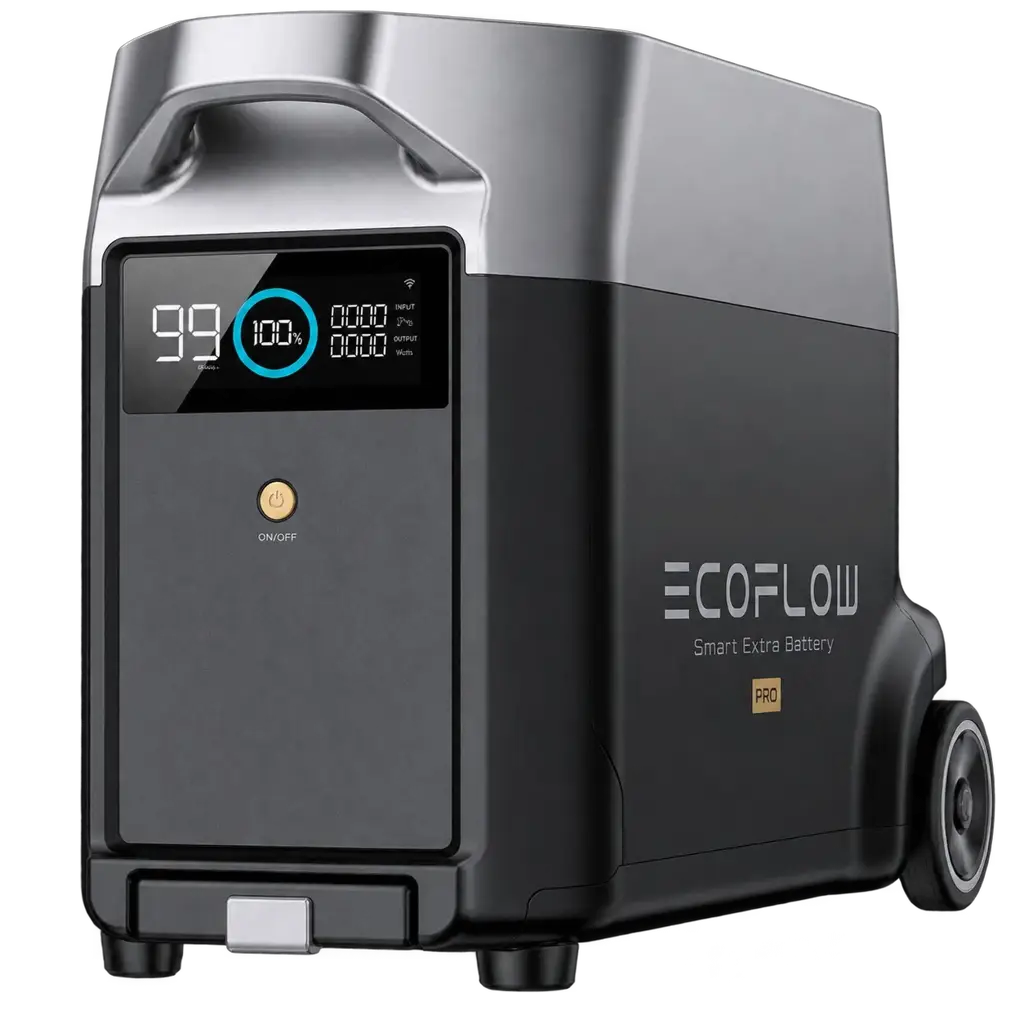 Station d'Energie Electrique - EcoFlow - Delta Pro  - DELTAProEB-US – Batterie Additionnelle - Haute Capacité 3600Wh – Extension d’Autonomie - 5 Années de Garantie