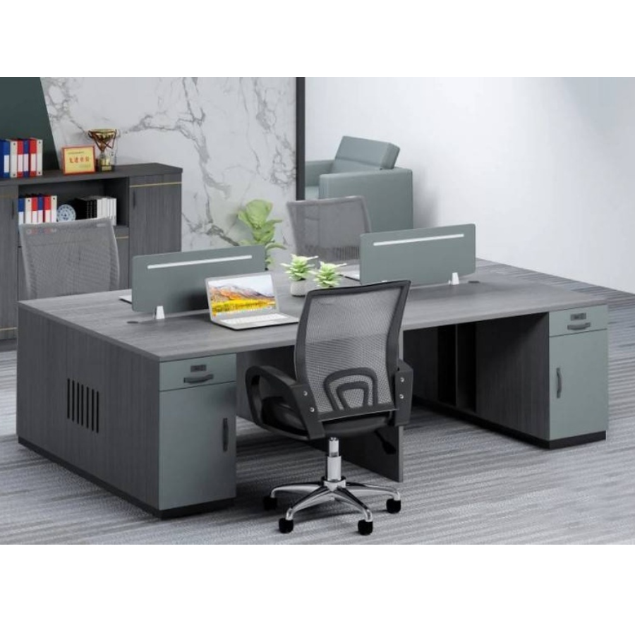 Station de travail 04 postes - ST-YF069-4 – Bureau  Partagé Professionnel - Idéale pour organiser plusieurs postes dans un même espace