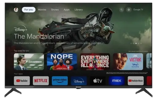 Télévision Smart  - Sharp - 2T-C43EG5MX LED - 43 Pouces  - Full HD  - Android TV 11  - Garantie 06 Mois