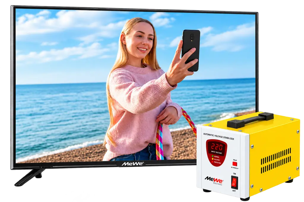 Pack  Smart  TV MeWe 65 pouces UHD 4K WebOS + régulateur 1000VA