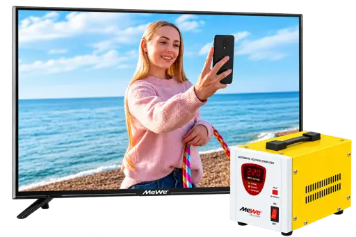 Pack  Smart  TV MeWe 65 pouces UHD 4K WebOS + régulateur 1000VA