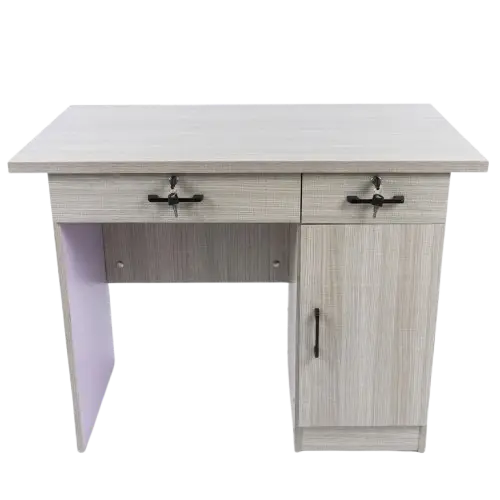Table de bureau en bois HB2510072 -  90 cm  - stratifié gris clair