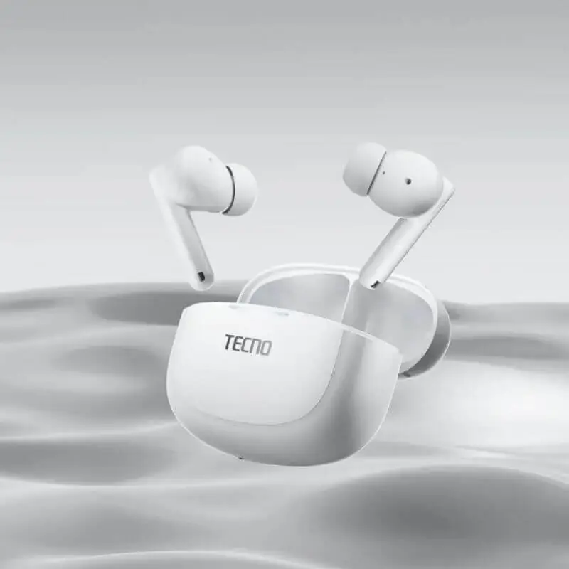  Écouteurs  Sans fil - TECNO  Buds 4 Air -  Bluetooth True Wireless (TWS) – Deep Bass + AI ENC – Autonomie jusqu’à 22 heures Garantie 03 mois